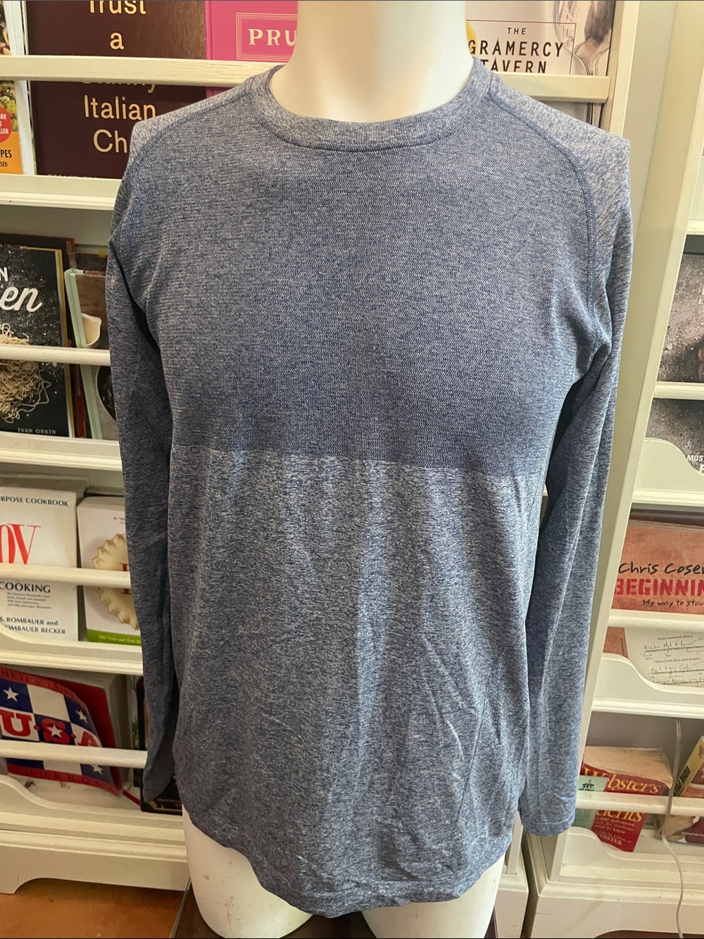 Nike Running Heather Blue Long Sleeve Crewneck Top